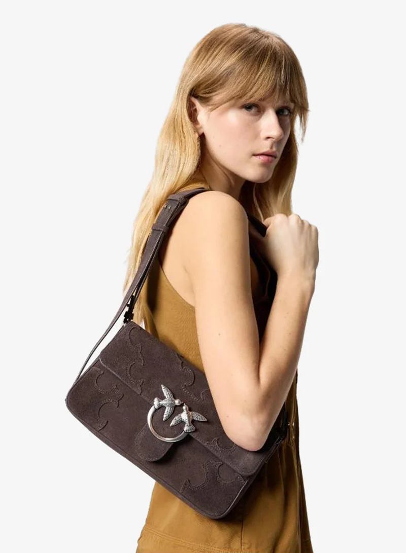 بينكو Logo Detail Flap Over Shoulder Bag
