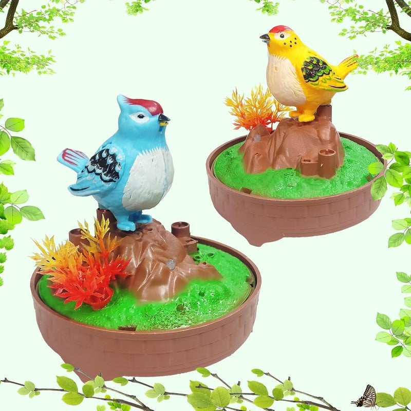 vGRASSP Sound Activated Chirping Bird in Hanging Cage - Beautiful Pinjra Bird Toy for Kids with LED Light- Clap to See The Moving Beak and Flapping Wings - Color and Design As Per Stock (Design 1) - Image 5