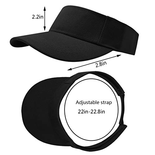Marrywindix 5 Pieces Sport Wear Athletic Visor Sun Sports Visor Hat Visor Adjustable Cap for Women and Men - Image 2