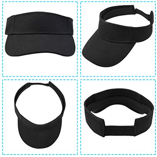 Marrywindix 5 Pieces Sport Wear Athletic Visor Sun Sports Visor Hat Visor Adjustable Cap for Women and Men - Image 3