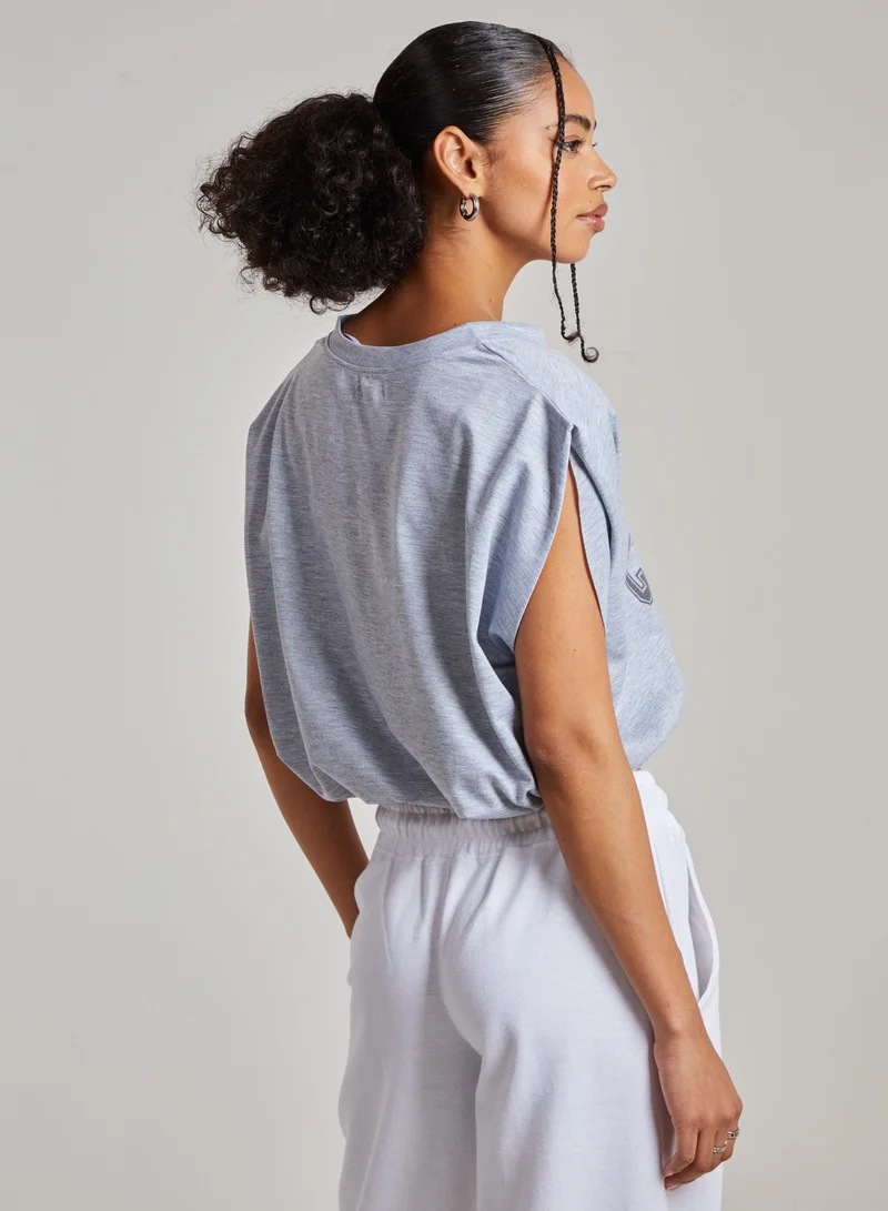 Pink Vanilla Carolina Varsity Double Layer Crop Top