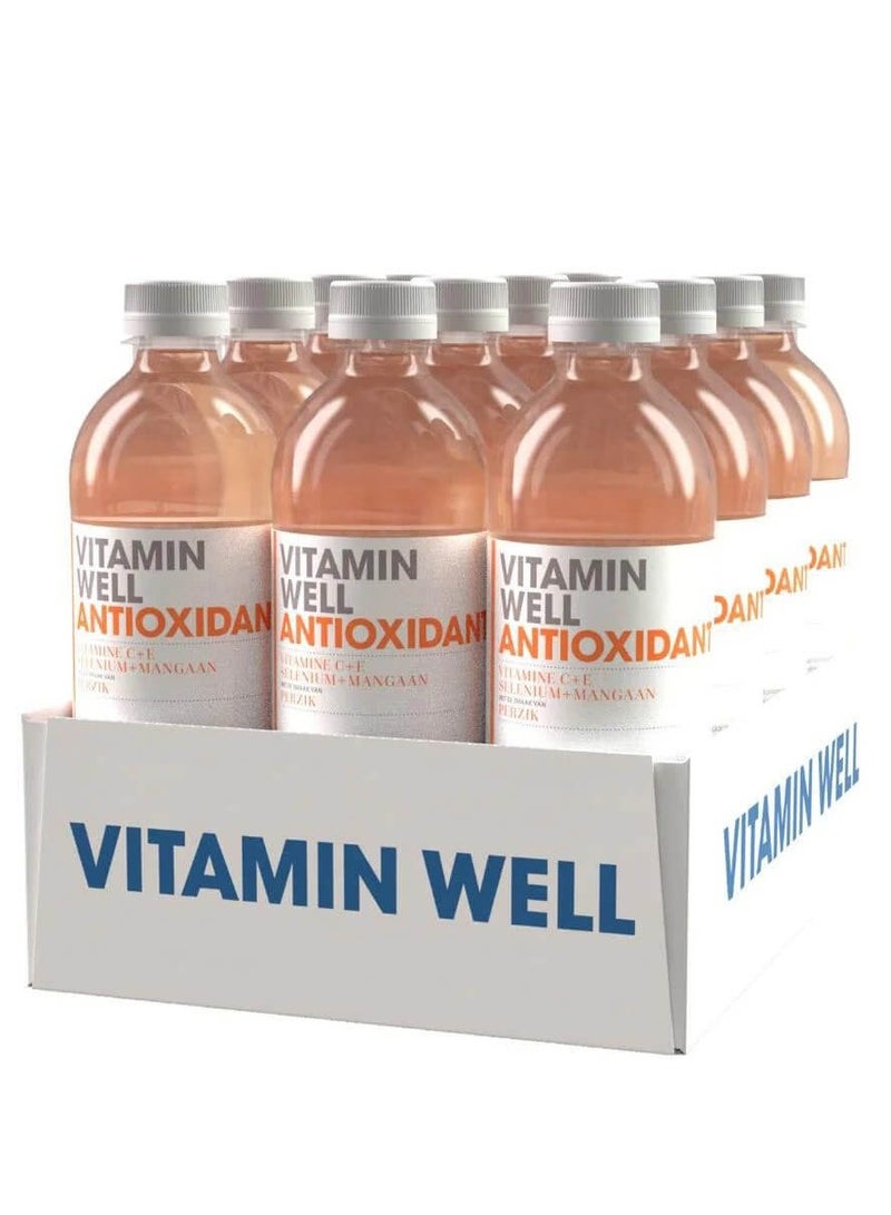 فيتامين ويل، ماء الخوخ المضاد للأكسدة، 500 مل، عبوة من 12 قطعة - Image 1