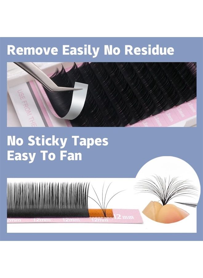 Qeelasee Faux Mink Silk Eyelash Extensions 0.03mm C Curl 8-15mm Mixed Length Semi-Permanent Individual Lashes Extension Professional Salon Use - Image 2