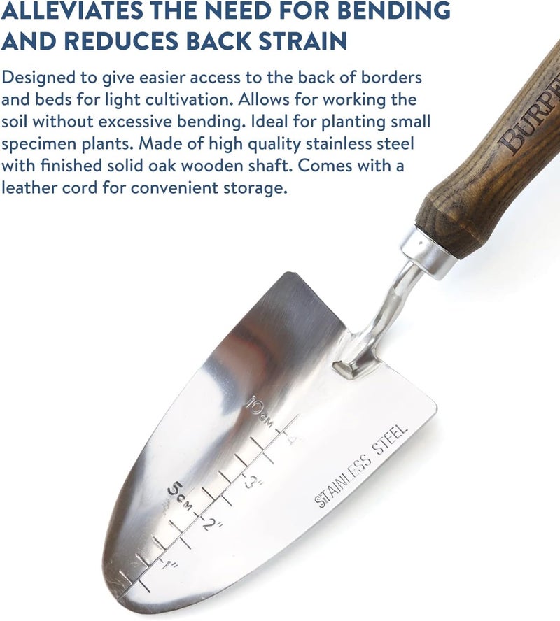 Burpee Burpee 26 Stainless Steel Durable Trowel with 20 Long Handle 6 Shovel Head  Leather Strap for Hanging Storage  10 Year Garden Tool Warranty - Image 3