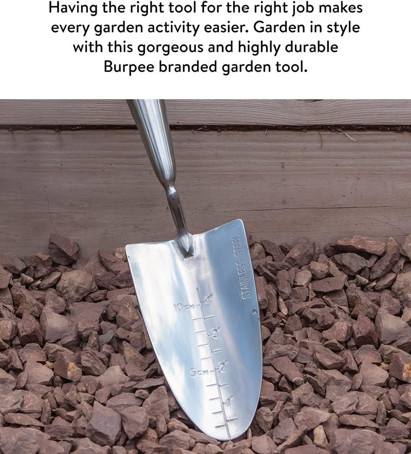 Burpee Burpee 26 Stainless Steel Durable Trowel with 20 Long Handle 6 Shovel Head  Leather Strap for Hanging Storage  10 Year Garden Tool Warranty - Image 5