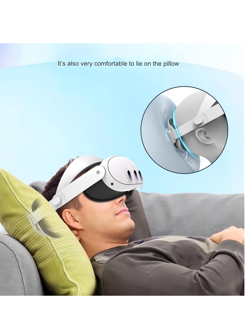 SYOSI RC Head Strap for Meta Quest 3, Adjustable Comfortable Elite Strap Replacement VR Headset Strap for Oculus Quest 3 Accessories, Reduce Head Pressure and Improve Immersion  - Image 3