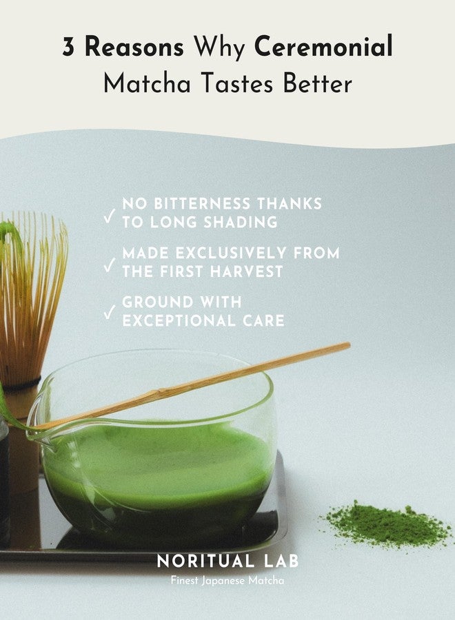 NORITUAL LAB Ceremonial Matcha Uji - First Harvest Authentic Ceremonial Grade Matcha from Japan - Pure Japanese Green Tea Powder - 1.05 oz - Image 3