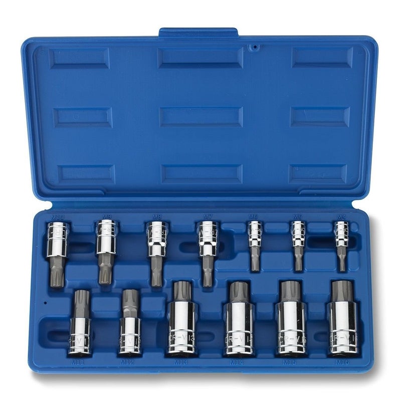 13 Pc Ribe BIT Drive Driver Set for Socket Tool Set Kit M4 to M16 Polydrive Poly