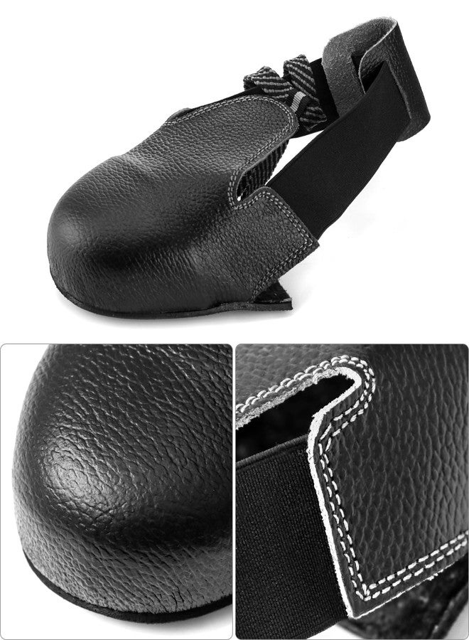 QWORK Steel Toe Cap Safety Overshoes Workplace Anti-smash Cover with Adjustable Strap for Men/Women, 4 Pairs (Size 5-12 US) - Image 2