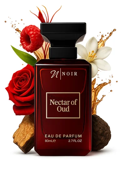 noir Nectar of Oud Eau de Parfum for Men – Intense Oud Scent with Saffron, Cedar, Patchouli & Spiced Raspberry | Long lasting - 80ml