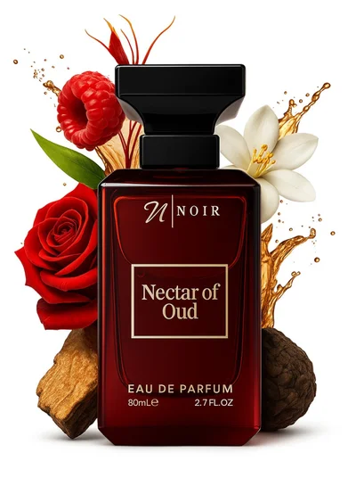 noir Nectar of Oud EDP Perfume for Men, Luxury Fragrance with Musk, Patchouli & Sandalwood, Floral Woody Oud, Long Lasting Men’s Perfume, 80ml