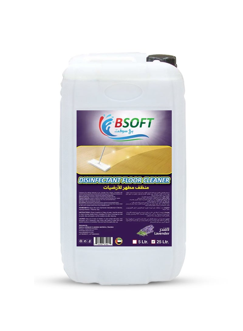 BSOFT Disinfectant Floor Cleaner with Lavender Scent, 25 Liters - Image 1