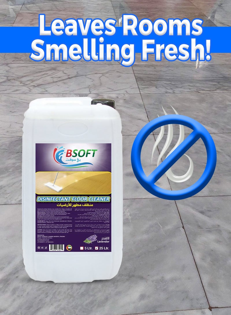 BSOFT Disinfectant Floor Cleaner with Lavender Scent, 25 Liters - Image 3