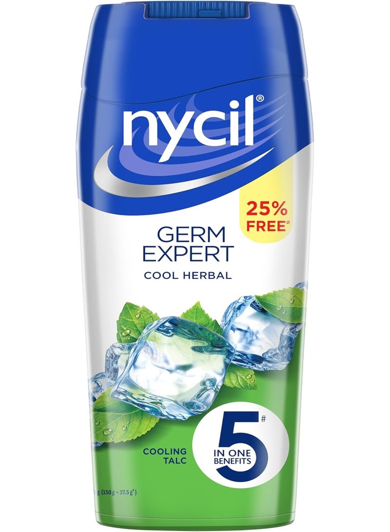 Nycil Germ Expert Cooling Talc - Cool Herbal 150g - Image 1