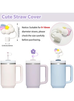 RTYY Stanley Cup Accessories Set Including 6 Pcs Silicone Spill Proof Stopper, 2 Pcs Straw Cover Cap for 9-10 mm Straws, 1 Pcs Purple Silicone Boot for Stanley Cup Stanley 40oz & 30oz Tumbler (ORCHID)  - Image 2
