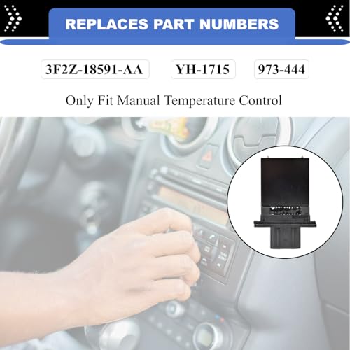 PANNUOSCS HVAC Blower Motor Resistor Compatible with Ford Expedition Escape F150 F250 F350 Super Duty Mustang Lincoln Mark LT Mercury Mariner Replaces# 3F2Z-18591-AA YH-1715 Manual Air Conditioner - Image 4