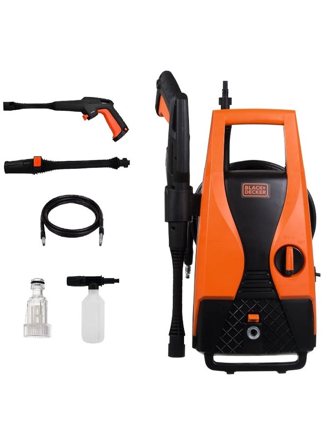 BLACK+DECKER - Pressure Washer High Performance 1400 w Pressure with Self-Priming Ideal For Home Garden And Car 105 Bar 1400W PW1450TD-B5 Orange/Black - Image 1