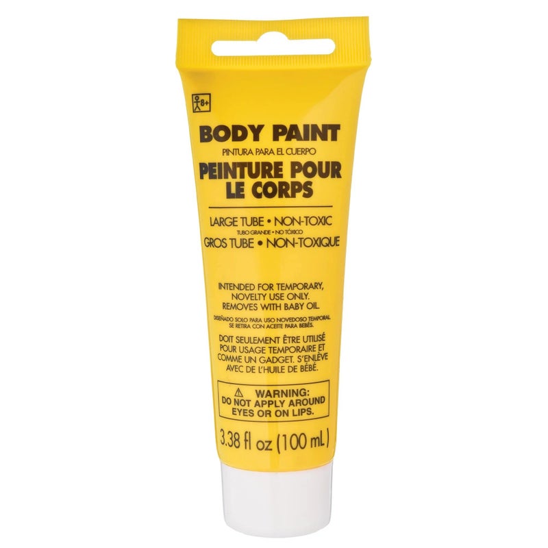 Amscan Vibrant Yellow Body Paint 34 oz Pack of 1 Safe NonToxic WaterBased Formula for Ultimate Party Fun Festivals More - Image 2