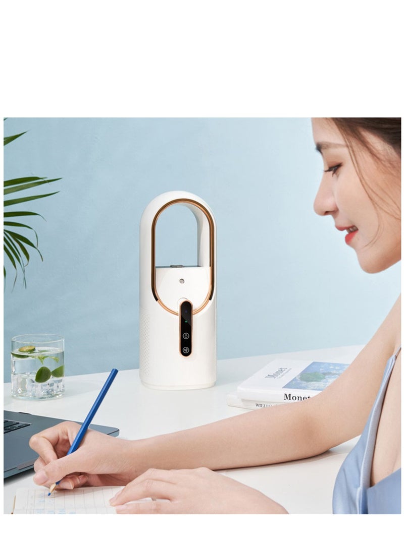 Arabest مروحة مكتب، مروحة هادئة بدون شفرات USB قابلة لإعادة الشحن لسطح المكتب، مروحة مكتب صغيرة محمولة مع 3 سرعات تبريد، مروحة شخصية للتحكم باللمس لغرفة النوم والمكتب والمنزل والخارج - Image 2