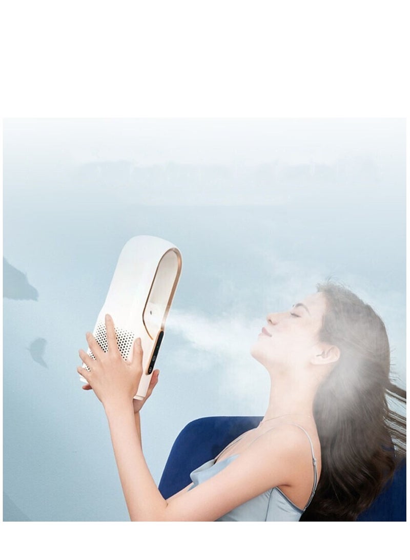 Arabest مروحة مكتب، مروحة هادئة بدون شفرات USB قابلة لإعادة الشحن لسطح المكتب، مروحة مكتب صغيرة محمولة مع 3 سرعات تبريد، مروحة شخصية للتحكم باللمس لغرفة النوم والمكتب والمنزل والخارج - Image 5