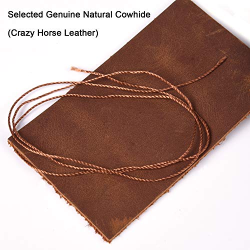 Wisdompro Genuine Leather Heavy Duty Pocket Protector Pen Holder Pouch for Shirts, Lab Coats, Pants - Multi-Purpose; Holds Pens, Pointers, Pencils, and Notes - Vintage Brown - Image 5