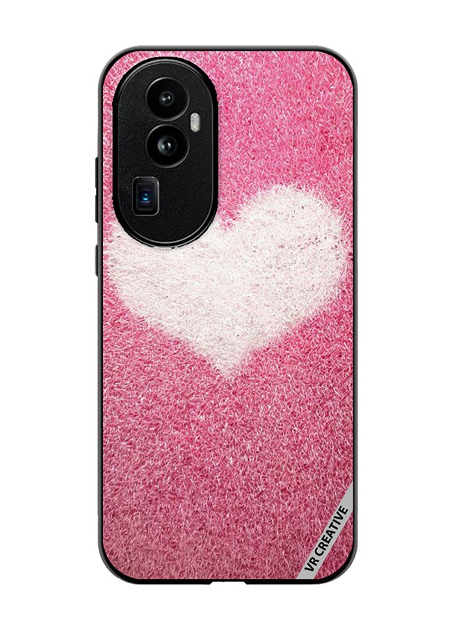 VR CREATIVE Protective Case Cover For Oppo Reno 10 Pro Plus Pink with white heart Design Multicolour - Image 1
