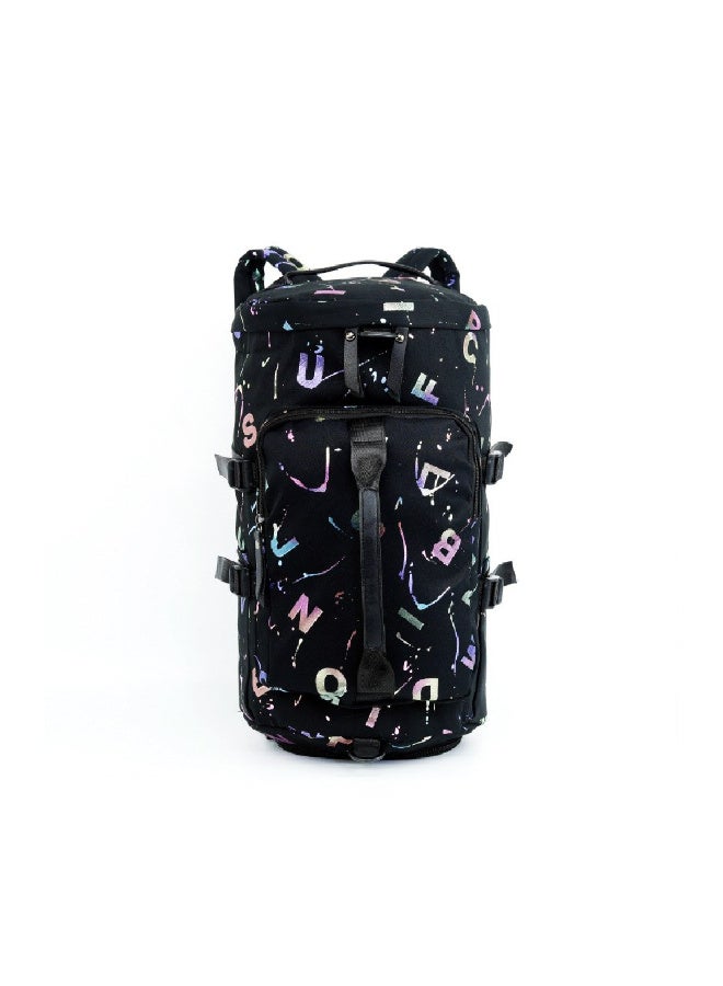 Prism Graffiti Canvas Duffle Backpack - Image 1