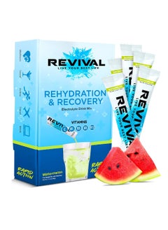 REVIVAL Revival Rehydration and recovery elctrolyte drink mix with vitamins C, B1, B3, B5, B12 watermelon  - Image 1