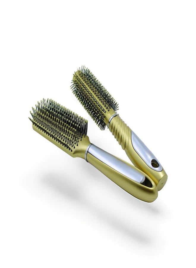 ADHVIK مجموعة مشط الشعر - عبوة من قطعتين من فرش تصفيف الشعر الاحترافية لجميع أنواع الشعر - فك التشابك، وإضفاء كثافة ولمسة نهائية ناعمة - تصميم مريح لسهولة الإمساك - Image 5