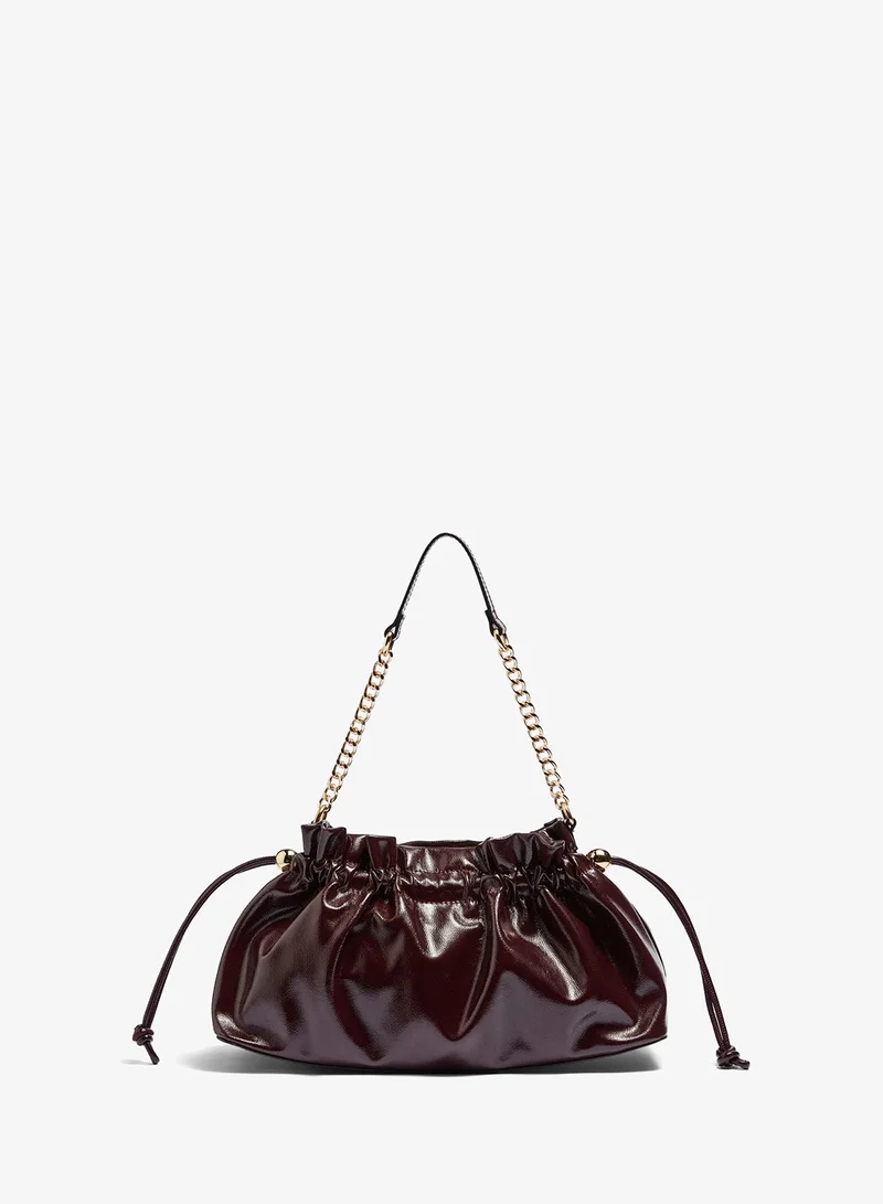 Matalan Burgundy Ruched Bag