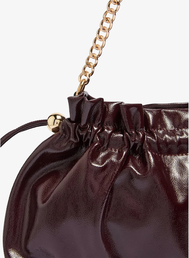 Matalan Burgundy Ruched Bag