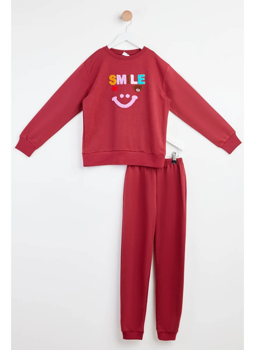 Tofisa 18002-BORDO Children's Printed Suit