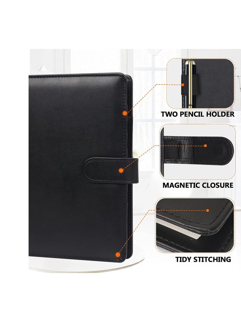 SYOSI Leather A5 Binder, 6 Round Ring Binder Planner Notebook Cover for A5 Filler Paper - Image 3