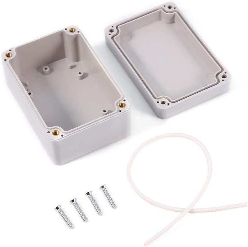 Junction Box, Dustproof Waterproof IP65 Electrical Project Enclosure Box ABS Plastic Waterproof Electrical Enclosure Box Outdoor Universal (100x68x50mm) - Image 1