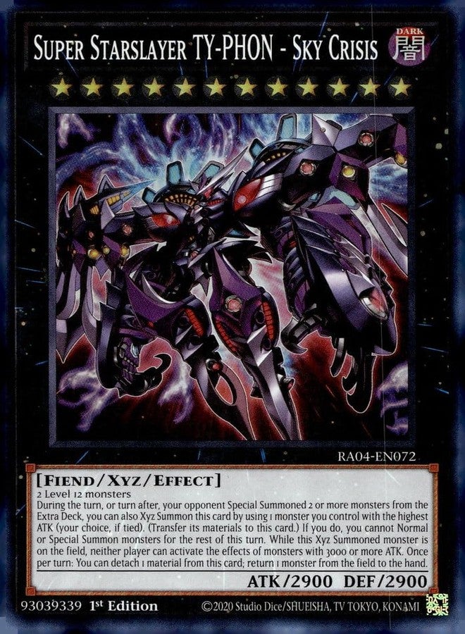 Super Starslayer TY-PHON - Sky Crisis - RA04-EN072 - Super Rare - 1st Edition