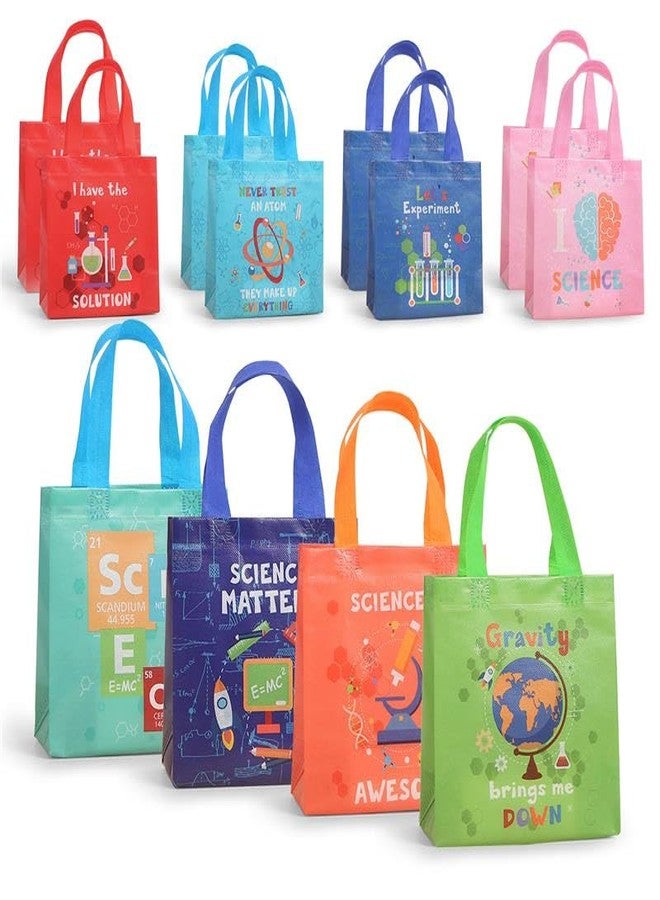FINEMOE Pack of 12 Small Return Gift Bags for Kids, Science Theme, Nylon Return Gift Bag for Birthday, Kanya Pujan, Christmas & Party Favors, Multicolor Gift Cover Small Handbag, Age 2-12 (Science Kit) - Image 1