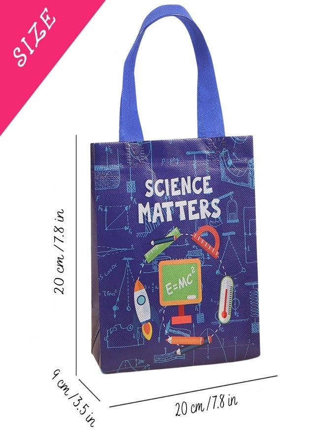 FINEMOE Pack of 12 Small Return Gift Bags for Kids, Science Theme, Nylon Return Gift Bag for Birthday, Kanya Pujan, Christmas & Party Favors, Multicolor Gift Cover Small Handbag, Age 2-12 (Science Kit) - Image 2