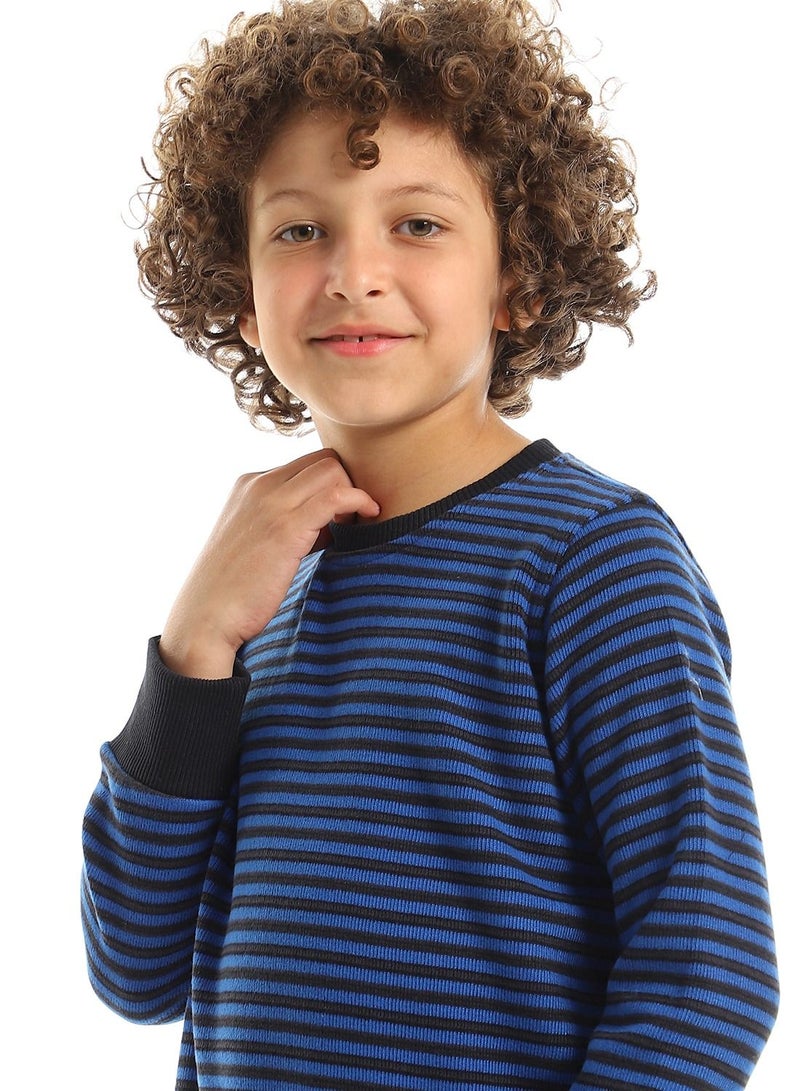 سيزار سويت شيرت مقلم سوستة للجنسين - Image 4