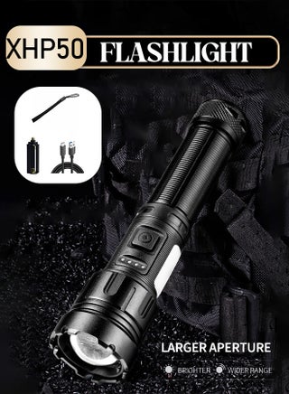 XHP50 LED Flashlight - IP67 Waterproof & 5000mAh Battery

Zoomable 1000m Beam with 3 Modes (White/Red/Green)

Type-C Charging & Battery% Display - Outdoor Camping/Hiking/Emergency - pzsku/ZC003358D52771AF159EFZ/45/1748242036/2952b66c-c68b-4396-9360-ee189a861277