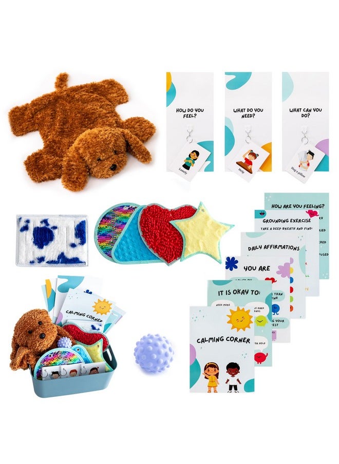 ODOXIA Calm Down Corner | Classroom And Special Education Must Haves | Boho Therapy Calming Corner Items For Kids | Calming Corner Kit With Plush Animal, Posters, Solutions Wall, Sensory Toys  - Image 1