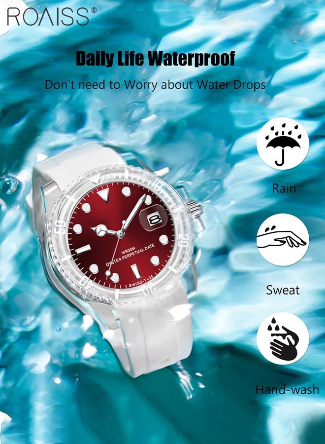 roaiss Women's TPU Strap Electronic Quartz Watch Analog Display Round Red Dial Waterproof Luminous Casual Sports Watch as Gift for women - Image 5