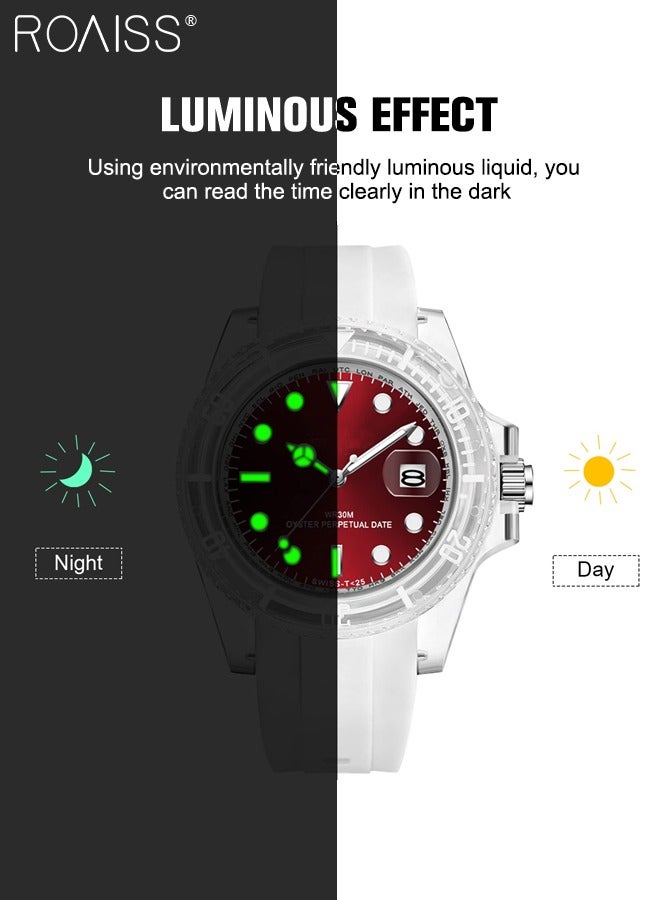 roaiss Women's TPU Strap Electronic Quartz Watch Analog Display Round Red Dial Waterproof Luminous Casual Sports Watch as Gift for women - Image 4
