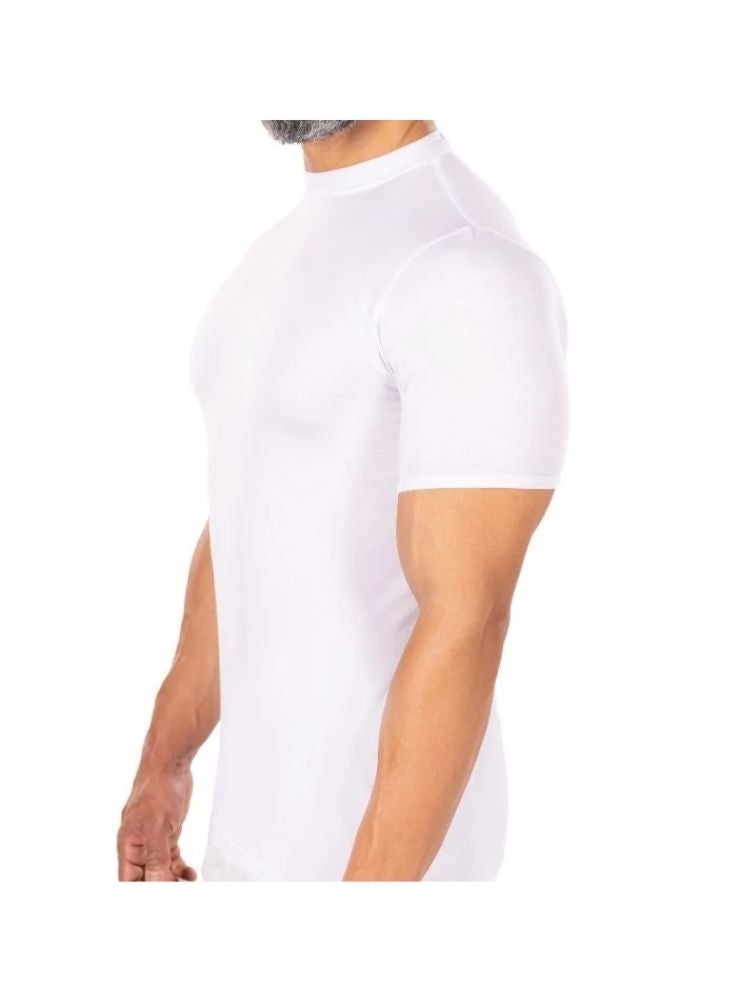 DROSH V Men’s White Cotton Inner T Shirt Pack of 2 – Lightweight Breathable Half Sleeve Undershirts - Image 2