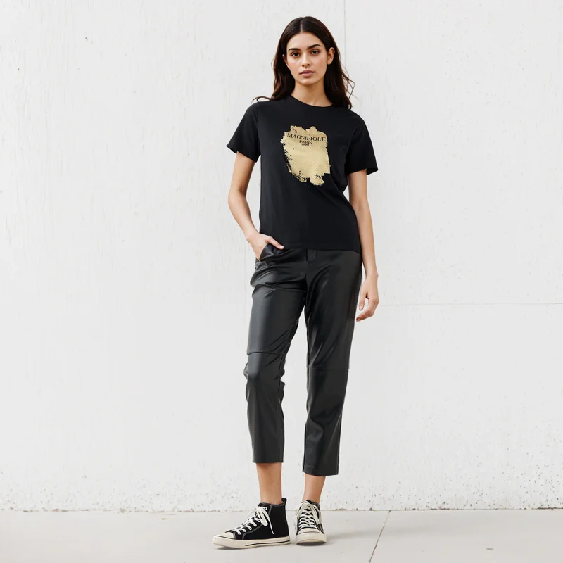 سبلاش فيڤ Graphic Print T-shirt with Crew Neck