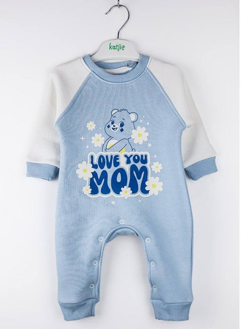 Katjie Baby I Love Mum Print Cotton Bodysuit Romper