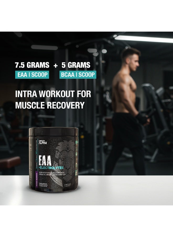 EVA PHARMA Limitless Alpha EAA + Electrolytes – 296g – 7.5g EAAs & 497mg Electrolytes Per Scoop – 30 Servings – Mixed Berries Flavor. - Image 4