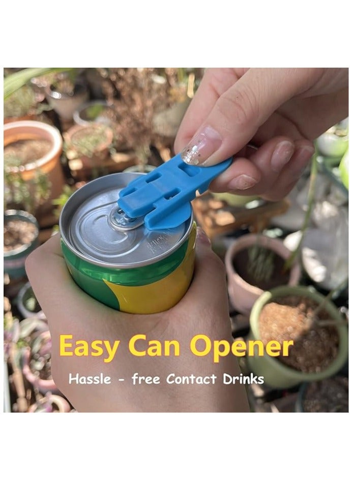 Goolsky Manual Easy Can Opener, 6 Pack Colorful Soda Beer Can Opener & Beverage Can Cover Protector, Premium Plastic Shields Can Openers for Pop, Coke, Beer, Soda, Drink Aluminum Beverage  - Image 2
