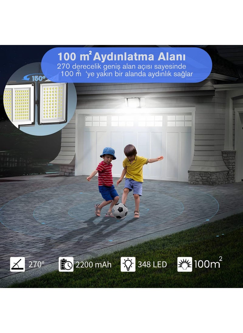 Technosmart Solar Powered 348 LEDs Remote Controlled Motion Sensor 3 Mode Garden Lighting Lamp  - Image 3