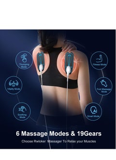 Excefore Tens Machine for Pain Relief, Back Pain Relief,  EMS Therapy Electric Massager, 6 Modes & 19 Gear Back Massagers for Pain, Neck Massager  - Image 2