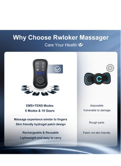 Excefore Tens Machine for Pain Relief, Back Pain Relief,  EMS Therapy Electric Massager, 6 Modes & 19 Gear Back Massagers for Pain, Neck Massager  - Image 3